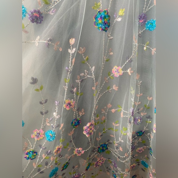 JessaKae Light Blue Floral Midi Dress - Picture 7 of 9